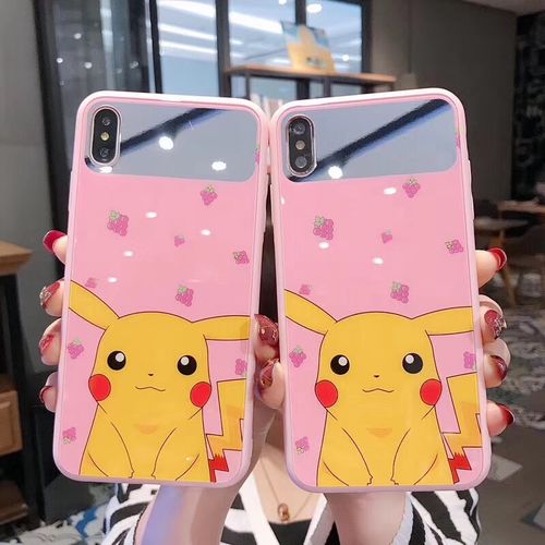 Pikachu Big Detective Pink Mirror Phone Case