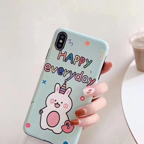 Embossed rabbit happy everyday case