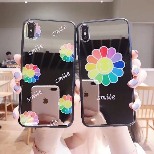 smile flower all glass phone case