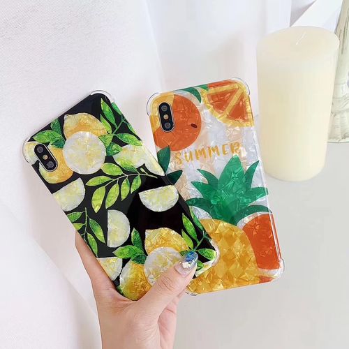 Pineapple Lemon Four Corners Anti-fall Shellfish Phone Case