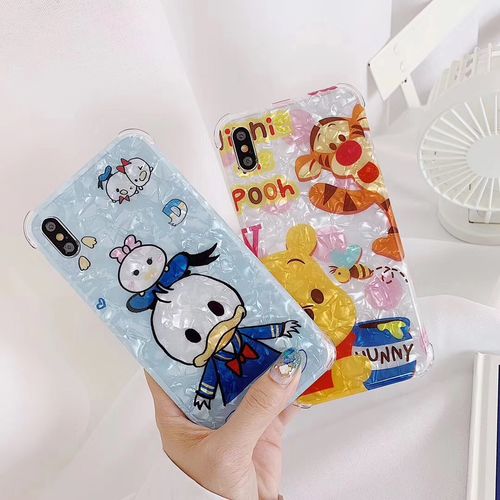 Winnie the Pooh Donald Duck Four Corners Anti-fall Shellfish Phone Case