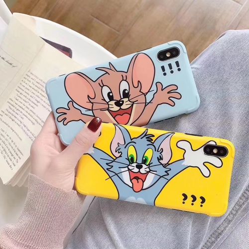 Cat and mouse matte phone case