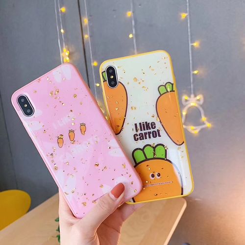 Carrots Handmade Gold Foil Epoxy Phone Case