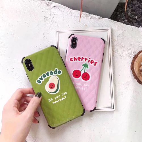 avocado cherries Four-corner anti-drop mobile phone case