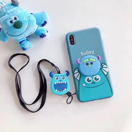 Big-eyed hairy sulley lanyard mobile phone case