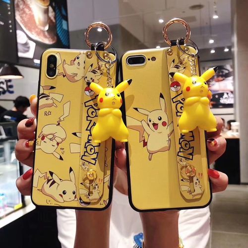 Pikachu cartoon doll lanyard phone case