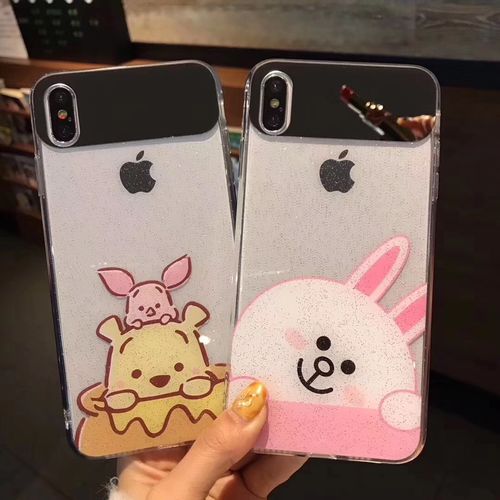 Winnie the Pooh Kenny Rabbit Makeup Mirror Transparent Phone Case