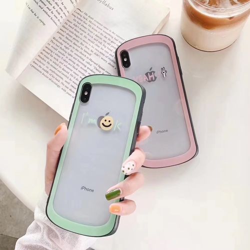 Smiley transparent curved phone case