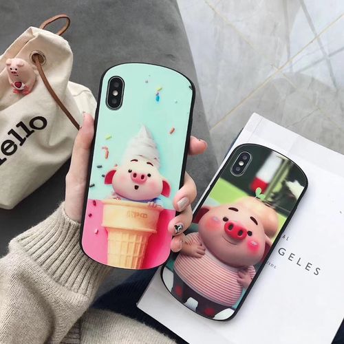 3D Ice Cream Pig Goose Shape Plating Phone Case