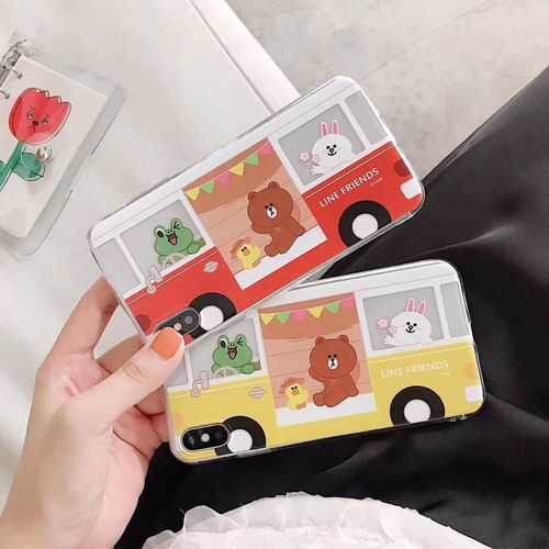 Cute brown bear bus phone case
