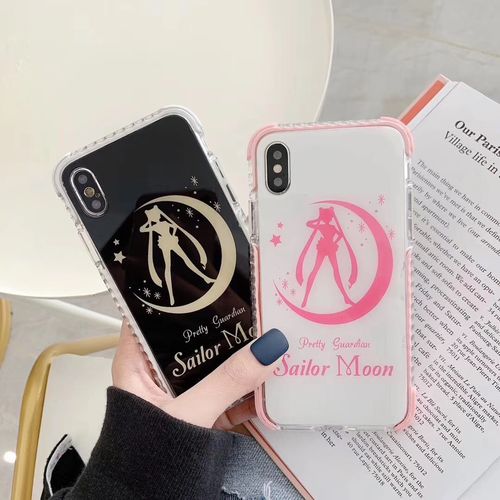 sailor moon transparent four-corner anti-drop mobile phone case