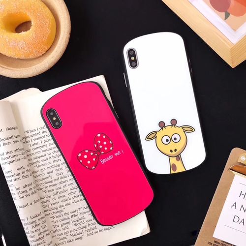 Bow Giraffe Glass Phone Case