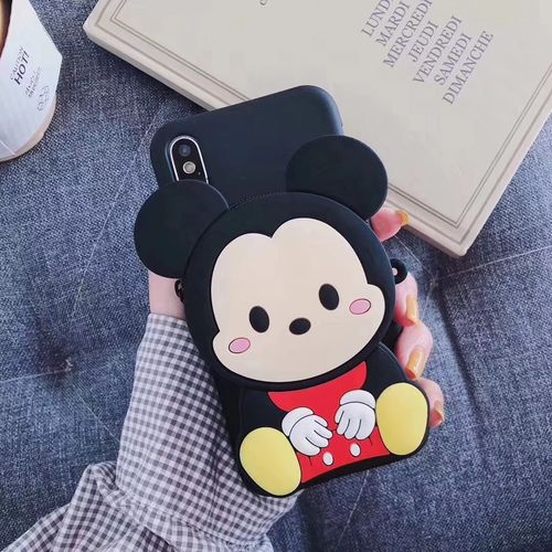 Mickey Minnie Silicone Wallet Phone Case