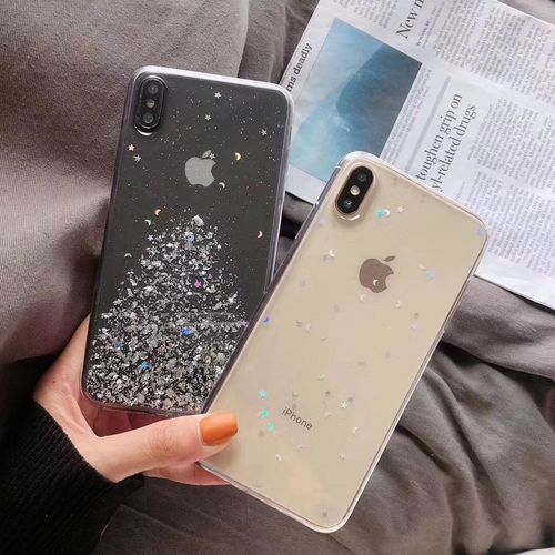Glitter transparent epoxy mobile phone case