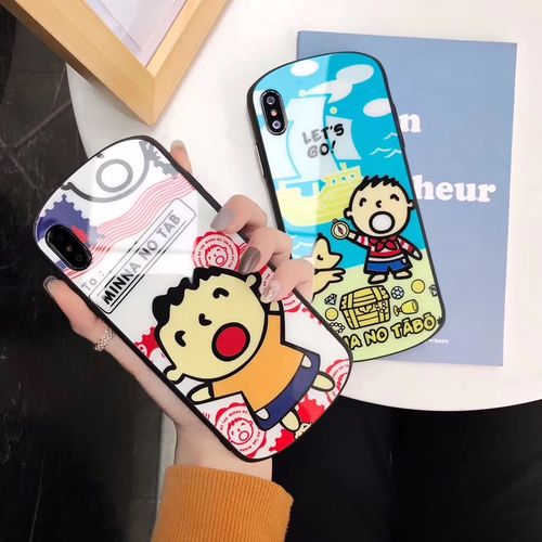Cute Little Boy Glass Phone Case