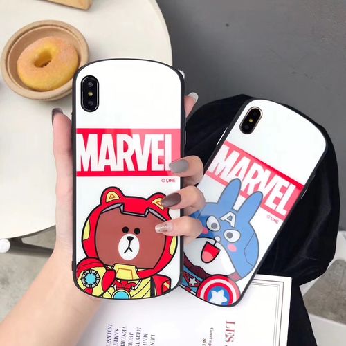 marvel bear glass phone case