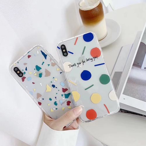 Creative color wave point TPU phone case