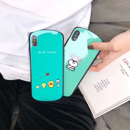 good frien cartoon glass phone case