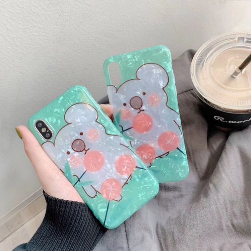 Cute Bear Shell Pattern Phone Case