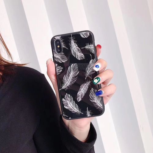 Feather Glass Phone Case