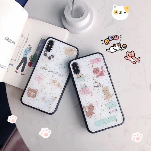 cute cat play ultra-thin Jinbo Epoxy phone case