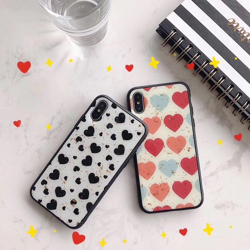 Red Heart Black Heart Ultra-thin Jinbo Epoxy Phone Case