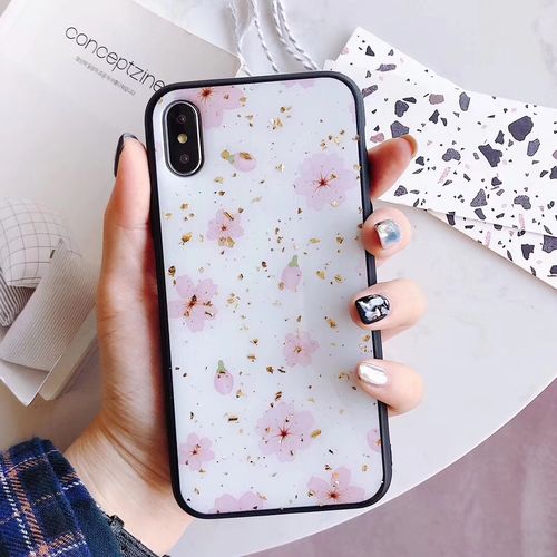 Glitter Leaves Ultra-thin Jinbo Epoxy Phone Case