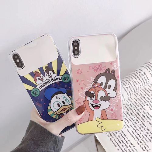 Cute Closed Eyes Makeup Mirror Soft Phone Case