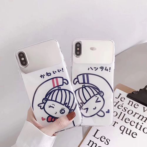 Japan Cartoon Girl Makeup Mirror Soft Phone Case