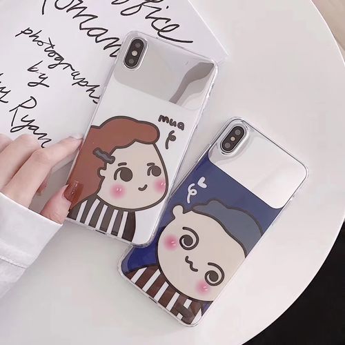 Cute Boy Makeup Mirror Soft Phone Case