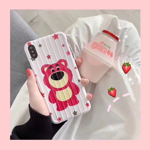 Flower strawberry bear phone case