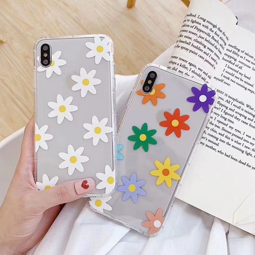 Small daisy transparent phone case