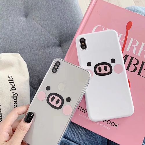 Cute big face pig phone case