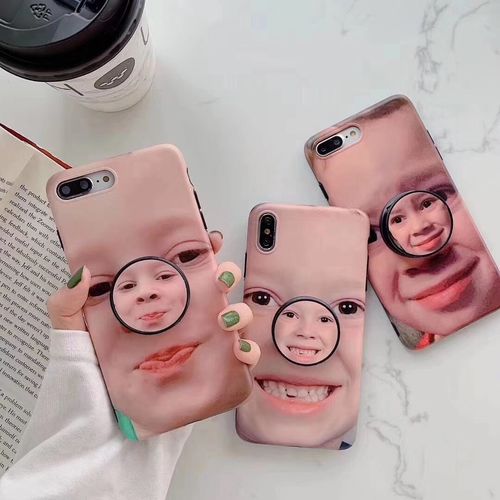 Smirk smile toothy expression mobile phone case