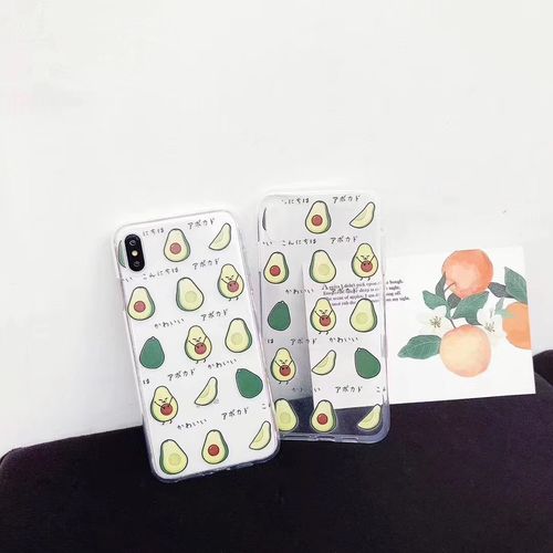 Avocado transparent TPU phone case