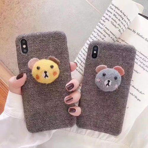 Bear cross cloth mobile phone case