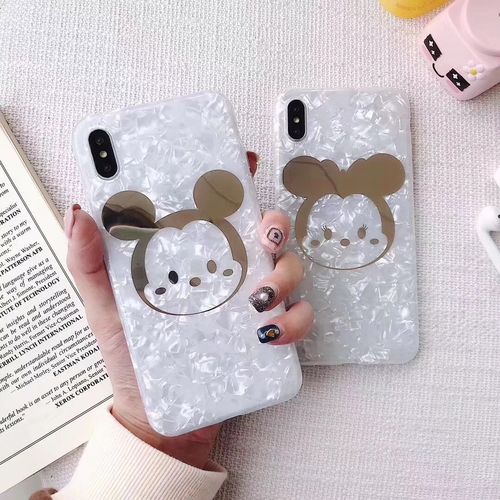 Mickey Minnie Shell Mirror Phone Case