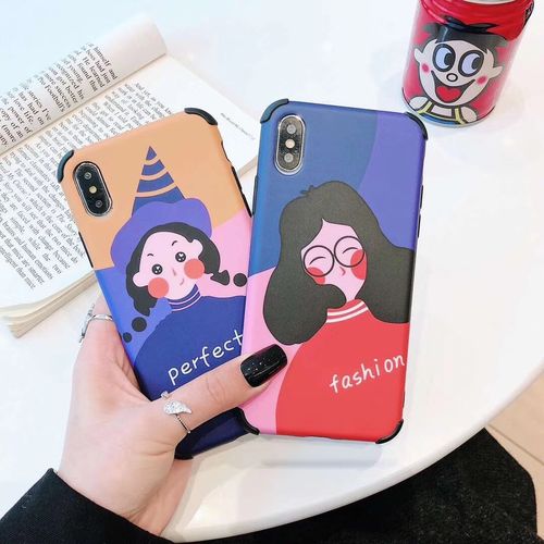 Illustrator Girl Four Corners Drop IMD Phone Case