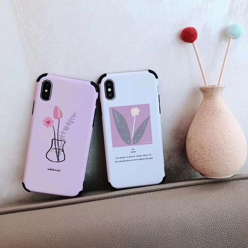 ins wind flower four-corner anti-drop IMD phone case