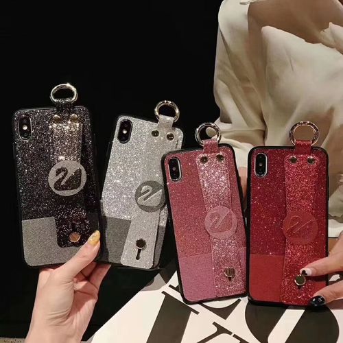 blingbling Swan wrist phone case