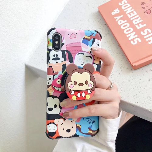 Minnie four-corner anti-drop bracket mobile phone case