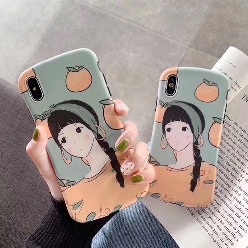 Orange girl small waist phone case