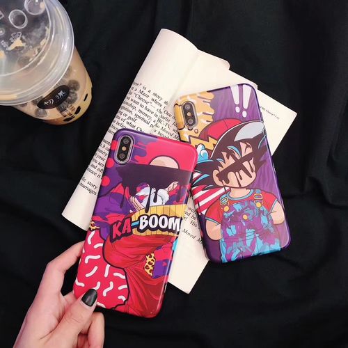 Hip-Hop Style Cartoon Goku IMD Matte Soft Phone Case