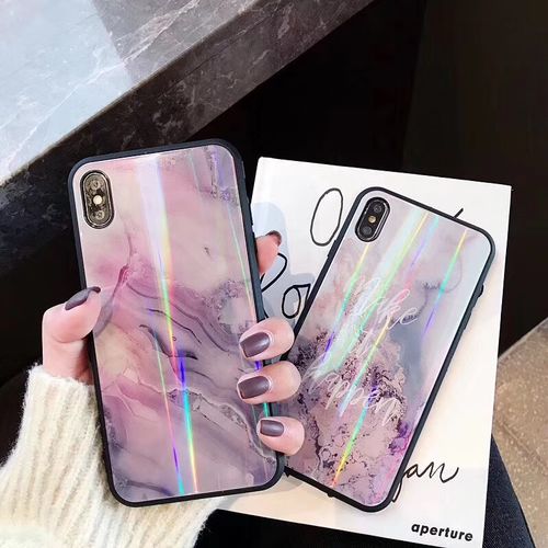 Marble Aurora Colorful Glass Phone Case