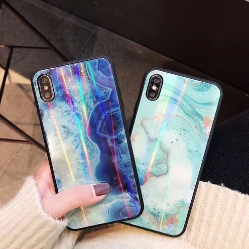Cheap Aurora Colorful Glass Phone Case