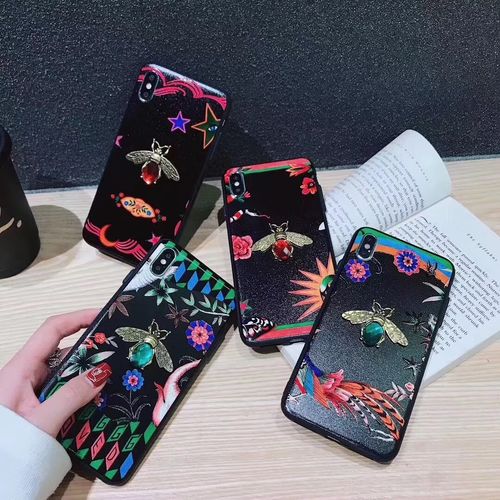 Colorful diamond bee phone case