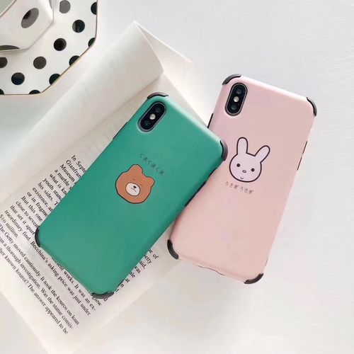 Bear rabbit liquid mobile phone case
