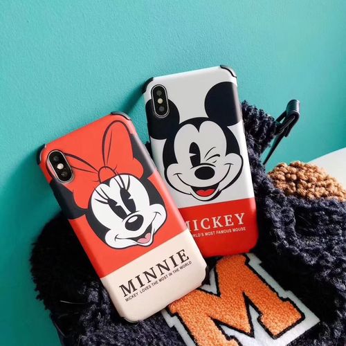 Couple minnie liquid four-corner anti-drop mobile phone case