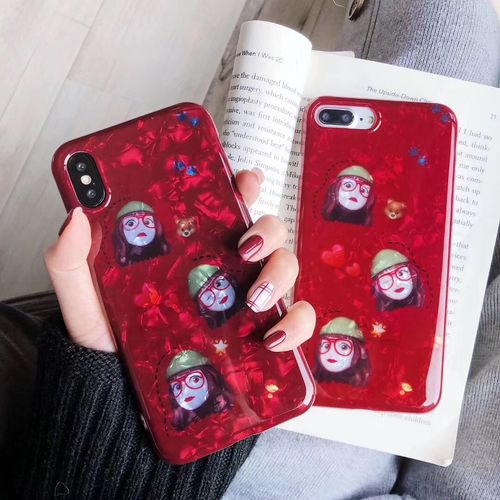Big head doll Expression Shell pattern Phone case