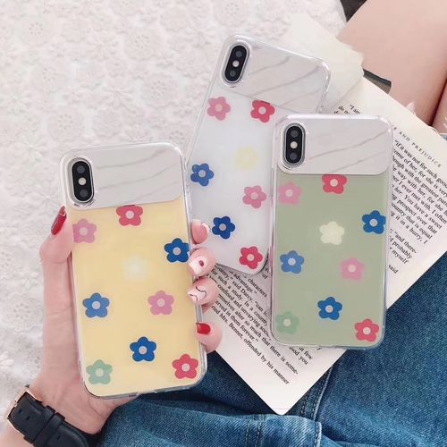 The same paragraph flower makeup mirror phone case